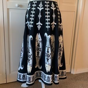 Vintage Boho Chic Flowing A-Line Skirt - size 10
